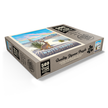 White Sands National Park: Jack Rabbit, Vintage Poster 500 Jigsaw Puzzle box view1