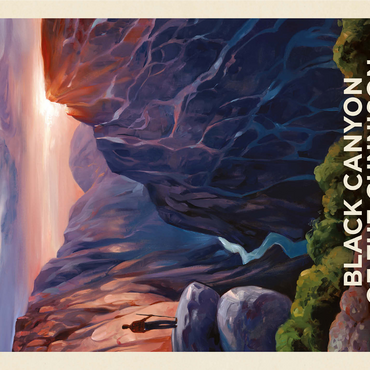 Black Canyon Of The Gunnison National Park: River View, Vintage Poster 1000 Jigsaw Puzzle 3D Modell