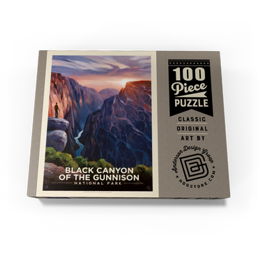 Black Canyon Of The Gunnison National Park: River View, Vintage Poster 100 Jigsaw Puzzle box view1