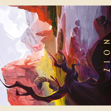 Zion National Park: Ringtail, Vintage Poster 100 Jigsaw Puzzle 3D Modell