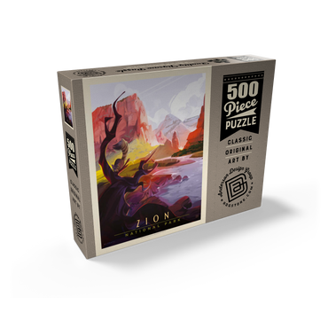 Zion National Park: Ringtail, Vintage Poster 500 Jigsaw Puzzle box view2