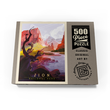 Zion National Park: Ringtail, Vintage Poster 500 Jigsaw Puzzle box view3