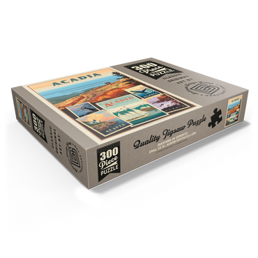 Acadia National Park: Collage Print, Vintage Poster 300 Jigsaw Puzzle box view1