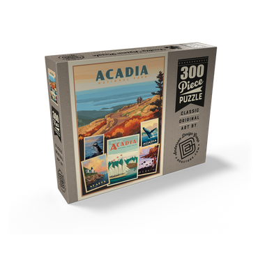 Acadia National Park: Collage Print, Vintage Poster 300 Jigsaw Puzzle box view2