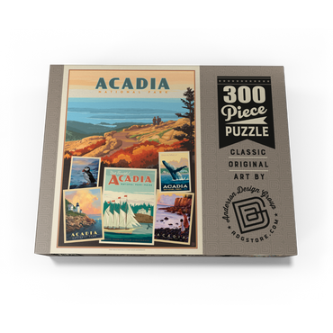 Acadia National Park: Collage Print, Vintage Poster 300 Jigsaw Puzzle box view3