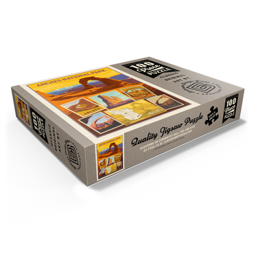 Arches National Park: Collage Print, Vintage Poster 100 Jigsaw Puzzle box view1
