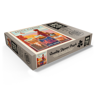 Bryce Canyon National Park: Collage Print, Vintage Poster 100 Jigsaw Puzzle box view1
