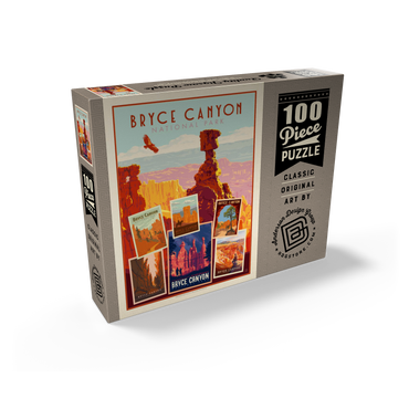 Bryce Canyon National Park: Collage Print, Vintage Poster 100 Jigsaw Puzzle box view2