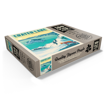 Crater Lake National Park: Winter Fox, Vintage Poster 100 Jigsaw Puzzle box view1