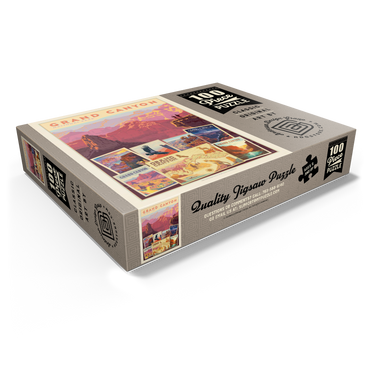 Grand Canyon National Park: Collage Print, Vintage Poster 100 Jigsaw Puzzle box view1