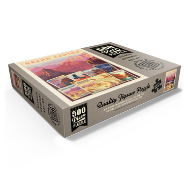 Grand Canyon National Park: Collage Print, Vintage Poster 500 Jigsaw Puzzle box view1