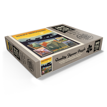 Great Smoky Mountains National Park: Collage Print, Vintage Poster 100 Jigsaw Puzzle box view1
