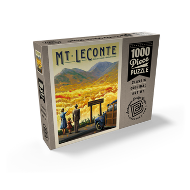 Great Smoky Mountains National Park: Mt. LeConte, Vintage Poster 1000 Jigsaw Puzzle box view2