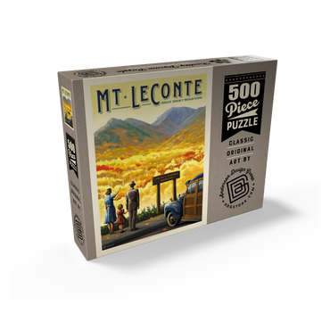 Great Smoky Mountains National Park: Mt. LeConte, Vintage Poster 500 Jigsaw Puzzle box view2