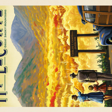 Great Smoky Mountains National Park: Mt. LeConte, Vintage Poster 500 Jigsaw Puzzle 3D Modell