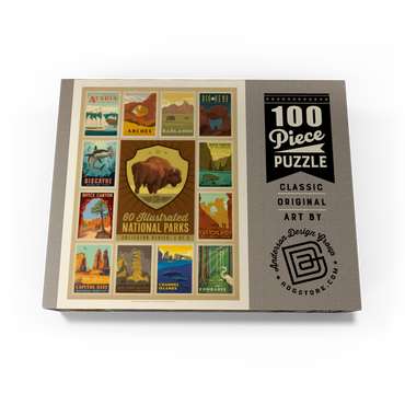National Parks Collector Series - Edition 1, Vintage Poster 100 Jigsaw Puzzle box view3