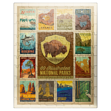 puzzleplate National Parks Collector Series - Edition 1, Vintage Poster 100 Jigsaw Puzzle