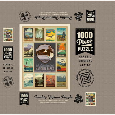 National Parks Collector Series - Edition 2, Vintage Poster 1000 Jigsaw Puzzle box 3D Modell