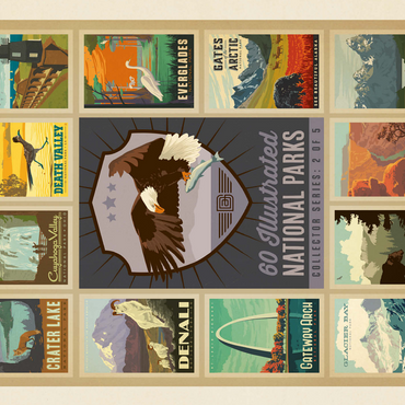 National Parks Collector Series - Edition 2, Vintage Poster 500 Jigsaw Puzzle 3D Modell