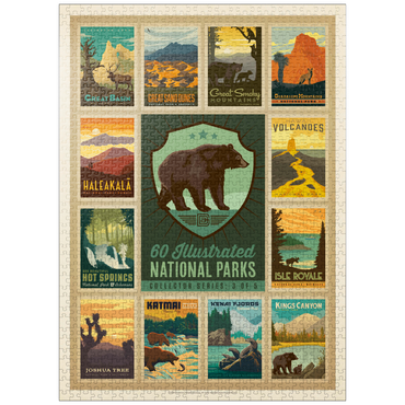 puzzleplate National Parks Collector Series - Edition 3, Vintage Poster 1000 Jigsaw Puzzle