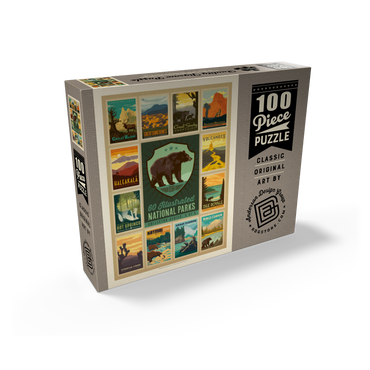 National Parks Collector Series - Edition 3, Vintage Poster 100 Jigsaw Puzzle box view2