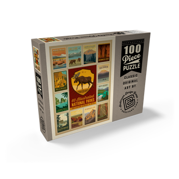 National Parks Collector Series - Edition 4, Vintage Poster 100 Jigsaw Puzzle box view2