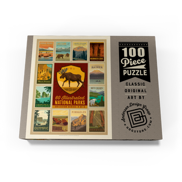National Parks Collector Series - Edition 4, Vintage Poster 100 Jigsaw Puzzle box view3