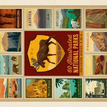 National Parks Collector Series - Edition 4, Vintage Poster 100 Jigsaw Puzzle 3D Modell