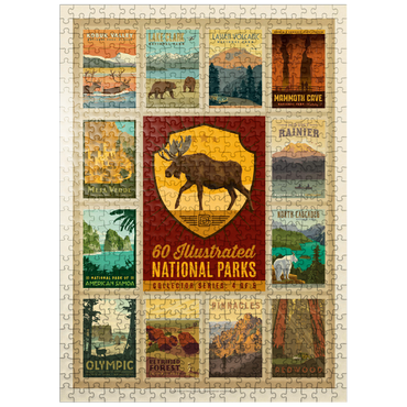 puzzleplate National Parks Collector Series - Edition 4, Vintage Poster 500 Jigsaw Puzzle