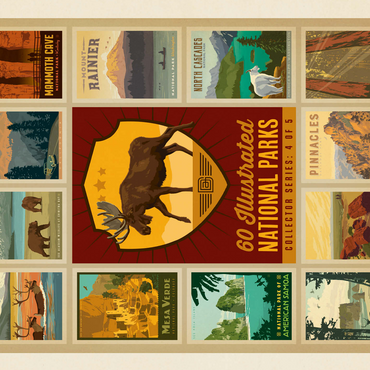 National Parks Collector Series - Edition 4, Vintage Poster 500 Jigsaw Puzzle 3D Modell