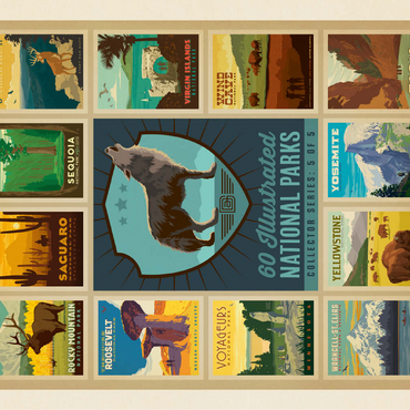 National Parks Collector Series - Edition 5, Vintage Poster 100 Jigsaw Puzzle 3D Modell