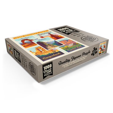 The Mighty Five: Utah National Parks, Vintage Poster 1000 Jigsaw Puzzle box view1