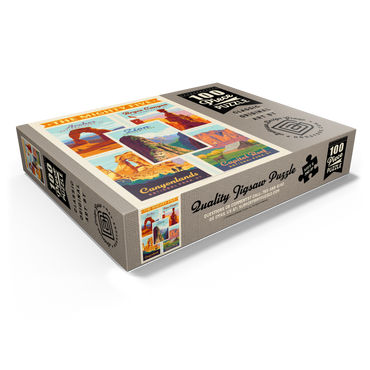 The Mighty Five: Utah National Parks, Vintage Poster 100 Jigsaw Puzzle box view1