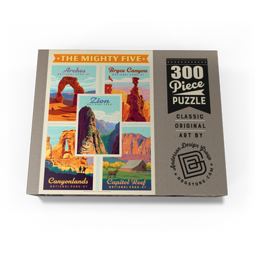 The Mighty Five: Utah National Parks, Vintage Poster 300 Jigsaw Puzzle box view3