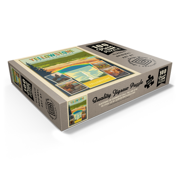 Yellowstone National Park: Collage Print, Vintage Poster 100 Jigsaw Puzzle box view1