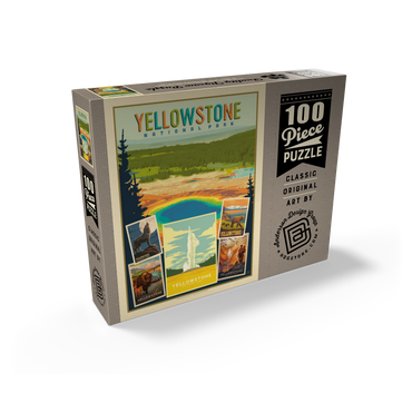 Yellowstone National Park: Collage Print, Vintage Poster 100 Jigsaw Puzzle box view2