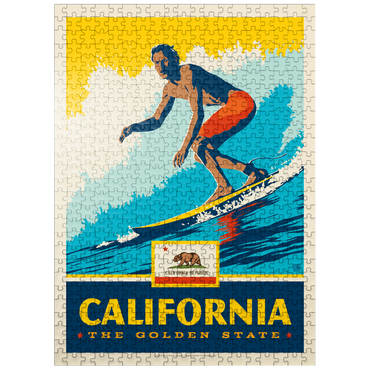 puzzleplate California: The Golden State (Surfer) 500 Jigsaw Puzzle
