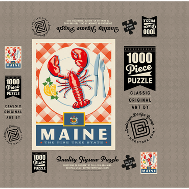 Maine: The Pine Tree State 1000 Jigsaw Puzzle box 3D Modell