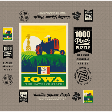 Iowa: The Hawkeye State 1000 Jigsaw Puzzle box 3D Modell