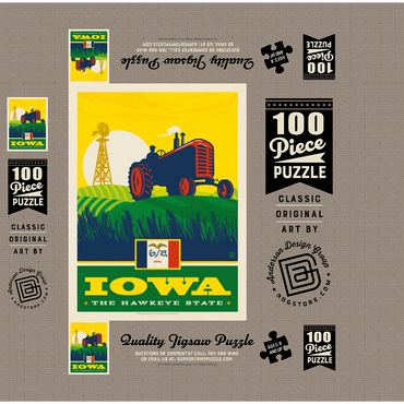 Iowa: The Hawkeye State 100 Jigsaw Puzzle box 3D Modell