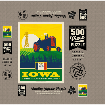Iowa: The Hawkeye State 500 Jigsaw Puzzle box 3D Modell