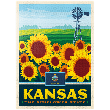 puzzleplate Kansas: The Sunflower State 1000 Jigsaw Puzzle