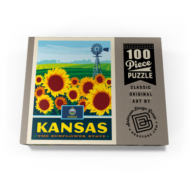 Kansas: The Sunflower State 100 Jigsaw Puzzle box view3