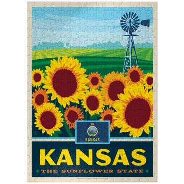 puzzleplate Kansas: The Sunflower State 300 Jigsaw Puzzle