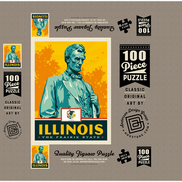 Illinois: The Prairie State 100 Jigsaw Puzzle box 3D Modell