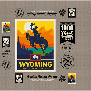 Wyoming: The Cowboy State 1000 Jigsaw Puzzle box 3D Modell