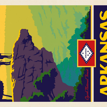 Arkansas: The Natural State 1000 Jigsaw Puzzle 3D Modell