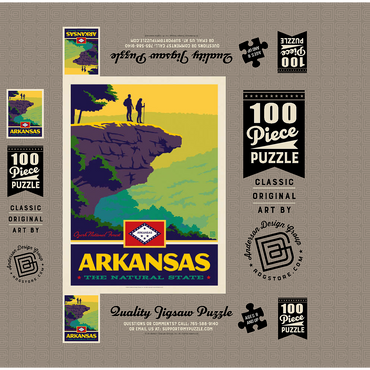 Arkansas: The Natural State 100 Jigsaw Puzzle box 3D Modell