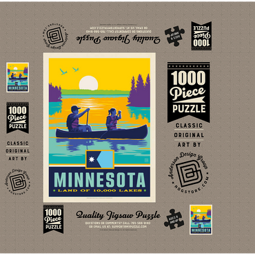Minnesota: Land of 10,000 Lakes 1000 Jigsaw Puzzle box 3D Modell