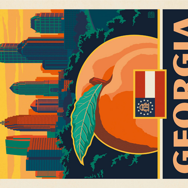 Georgia: Peach State 1000 Jigsaw Puzzle 3D Modell